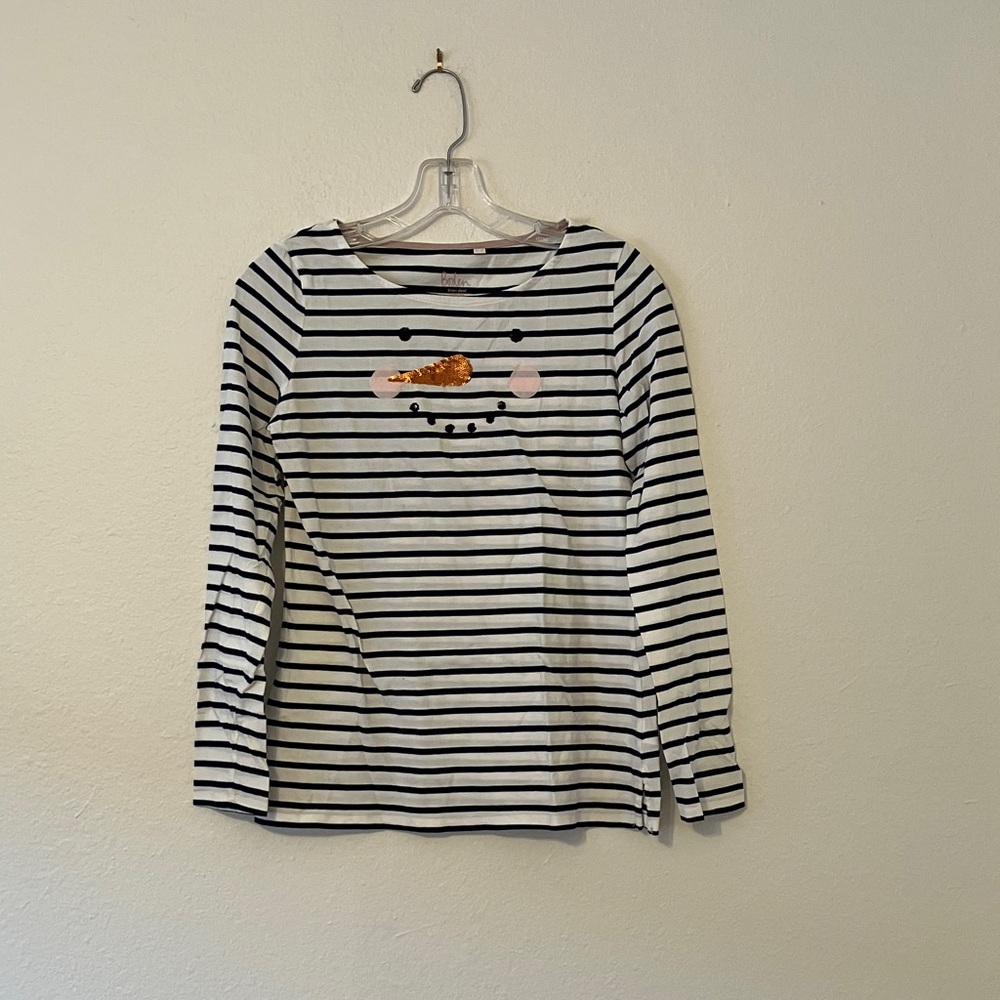 Boden Christmas Snowman Shirt